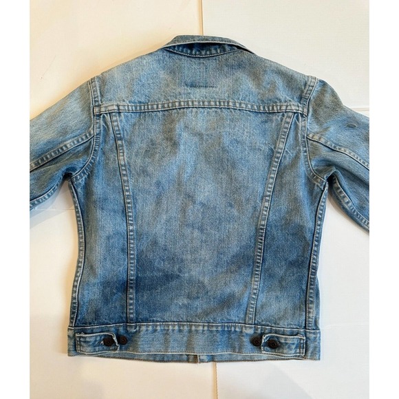 Levi's Strauss Vtg Light Acid Wash Y2K JacketYouth Girls Size 16 with Issues - Picture 3 of 11